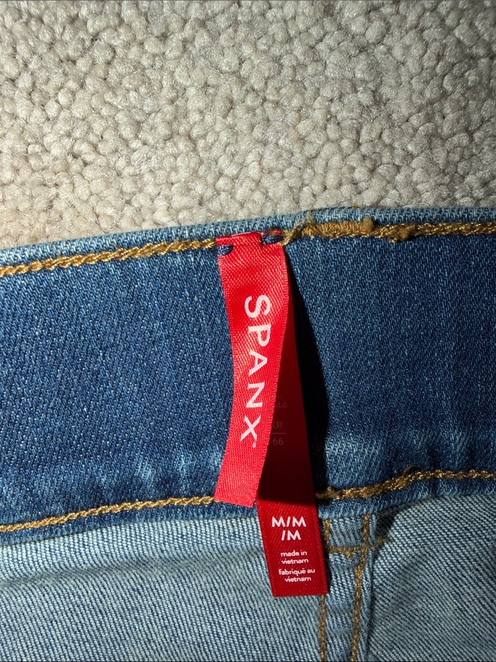 SPANX Flare Jeans Indigo Pull On Shaping Denim Size L - Picture 7 of 11
